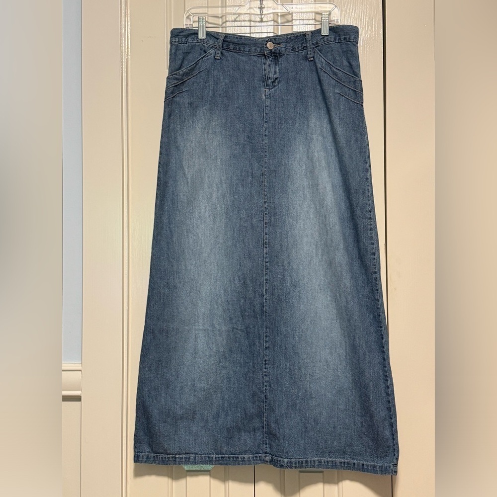 Billabong Y2K vintage denim maxi skirt